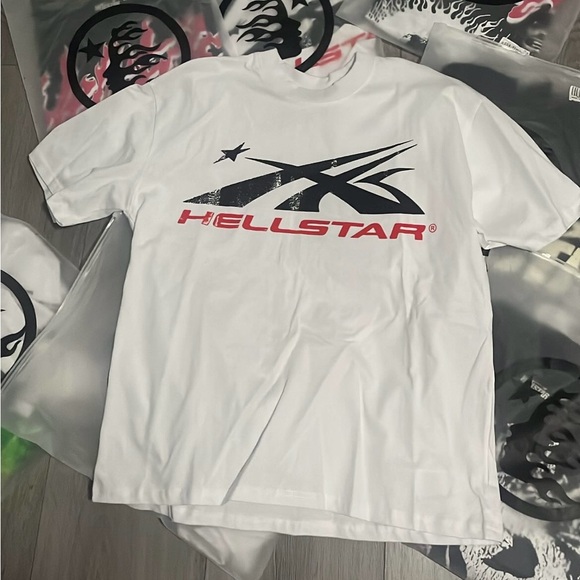 Hellstar White Graphic T-Shirt - Picture 1 of 1